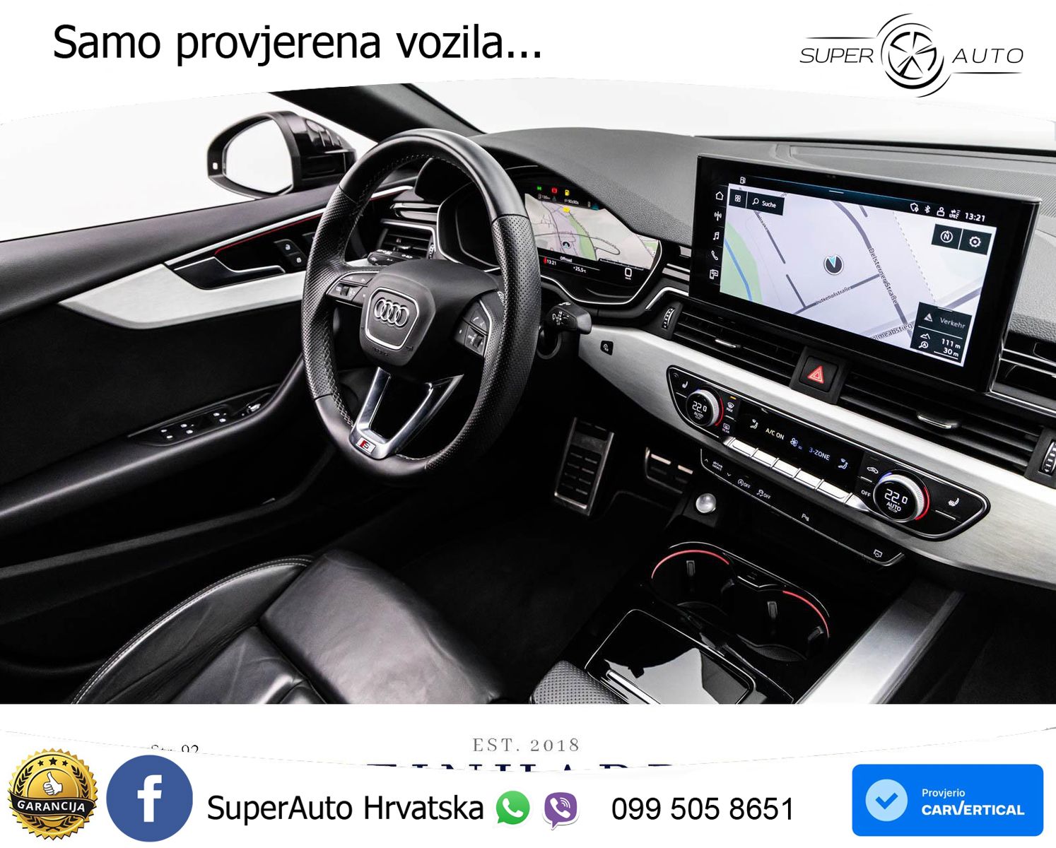 Audi A5 Sportback 45 TFSI (265 KS) quattro S tronic 2x S line MATRIX+GR SJED+KAM