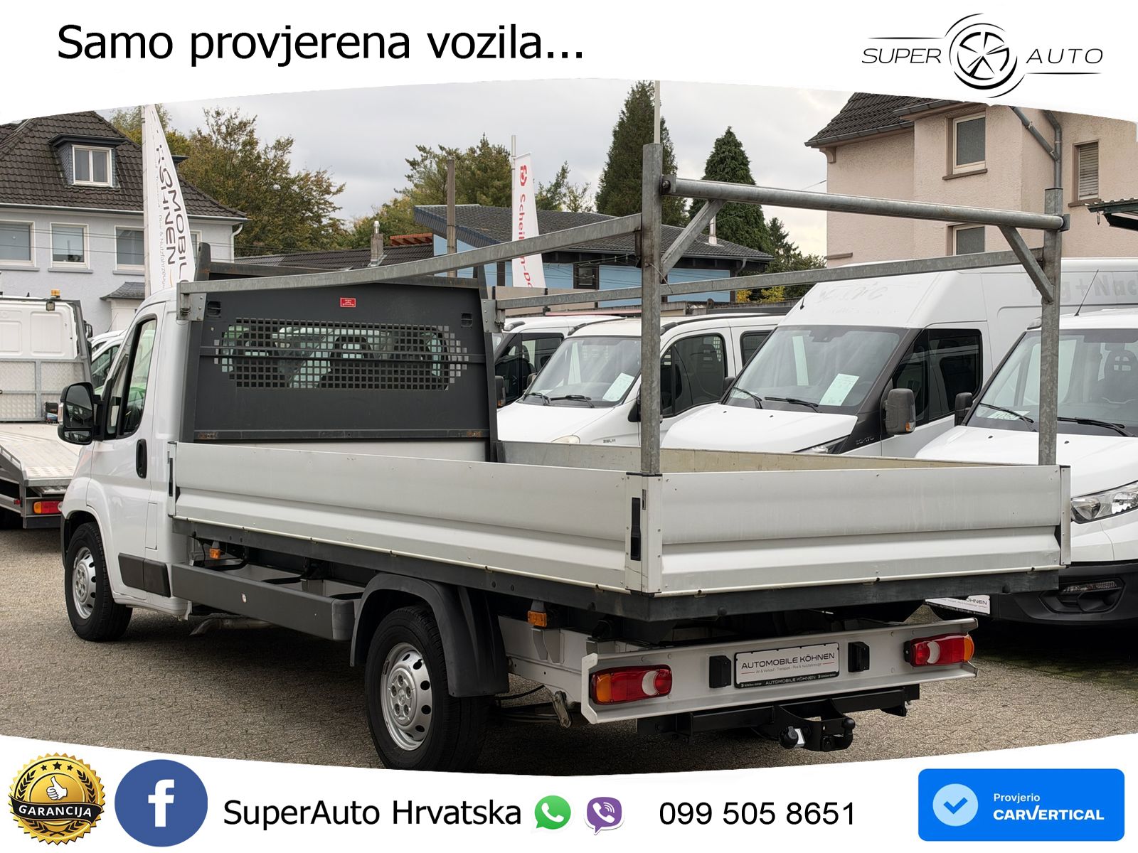 Peugeot Boxer L4 MAXI 165 / AHK / LEITERTRÄGER ROLLE / T 165 KS