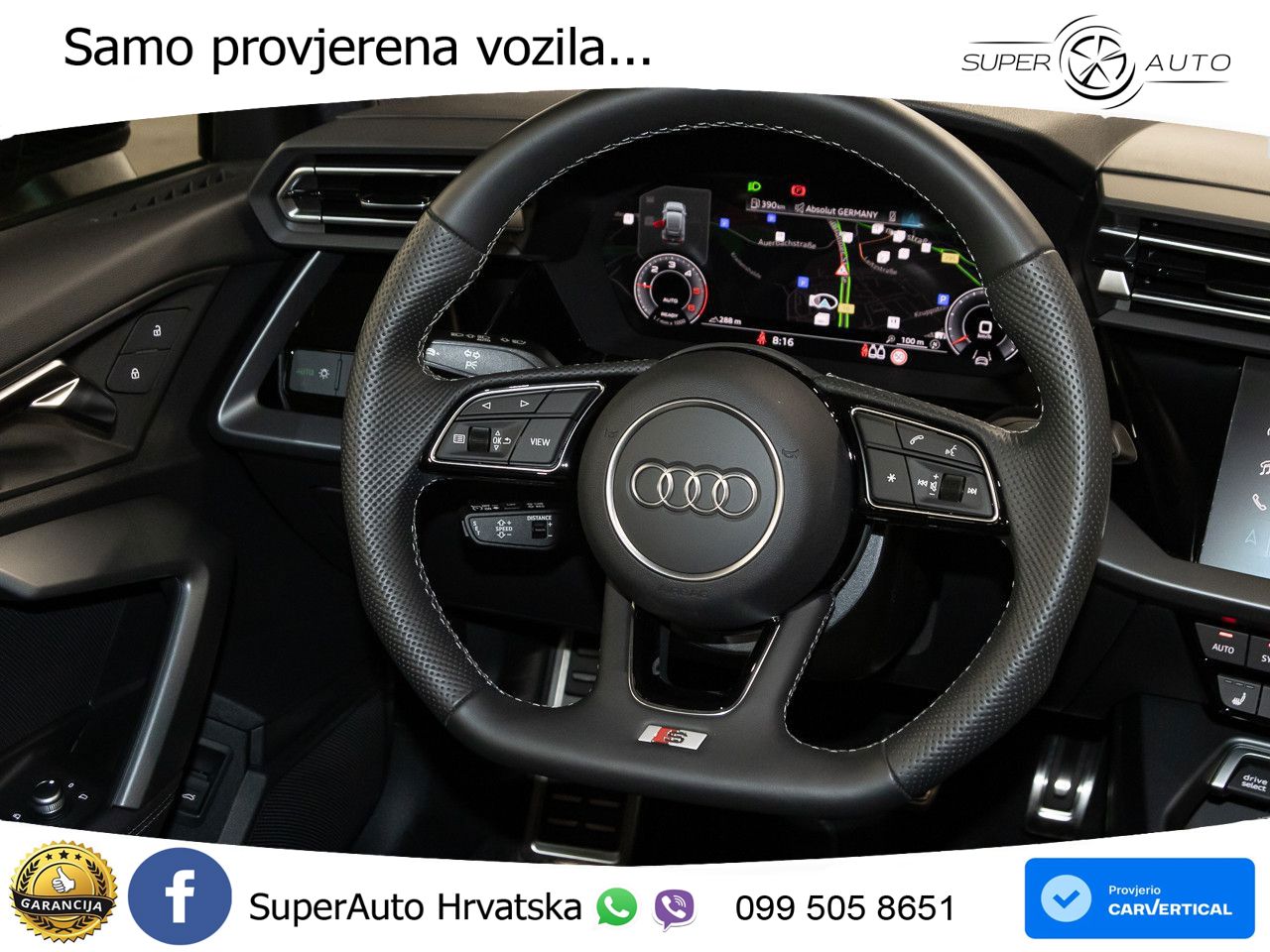 Audi A3 30 TDI (116 KS) LED+GR SJED+ACC