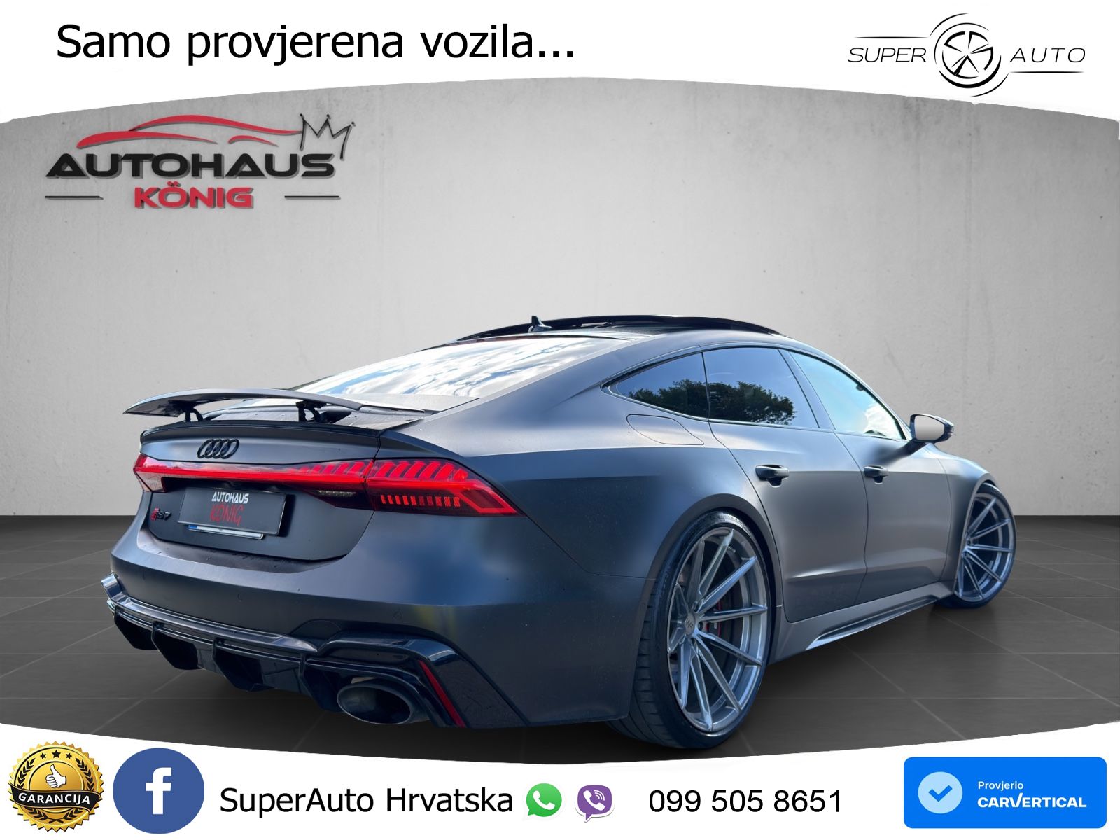 Audi RS7 4.0 TFSI V8 (600 KS) quattro tiptronic ACC+HEAD+4xGR SJED+360+PANO