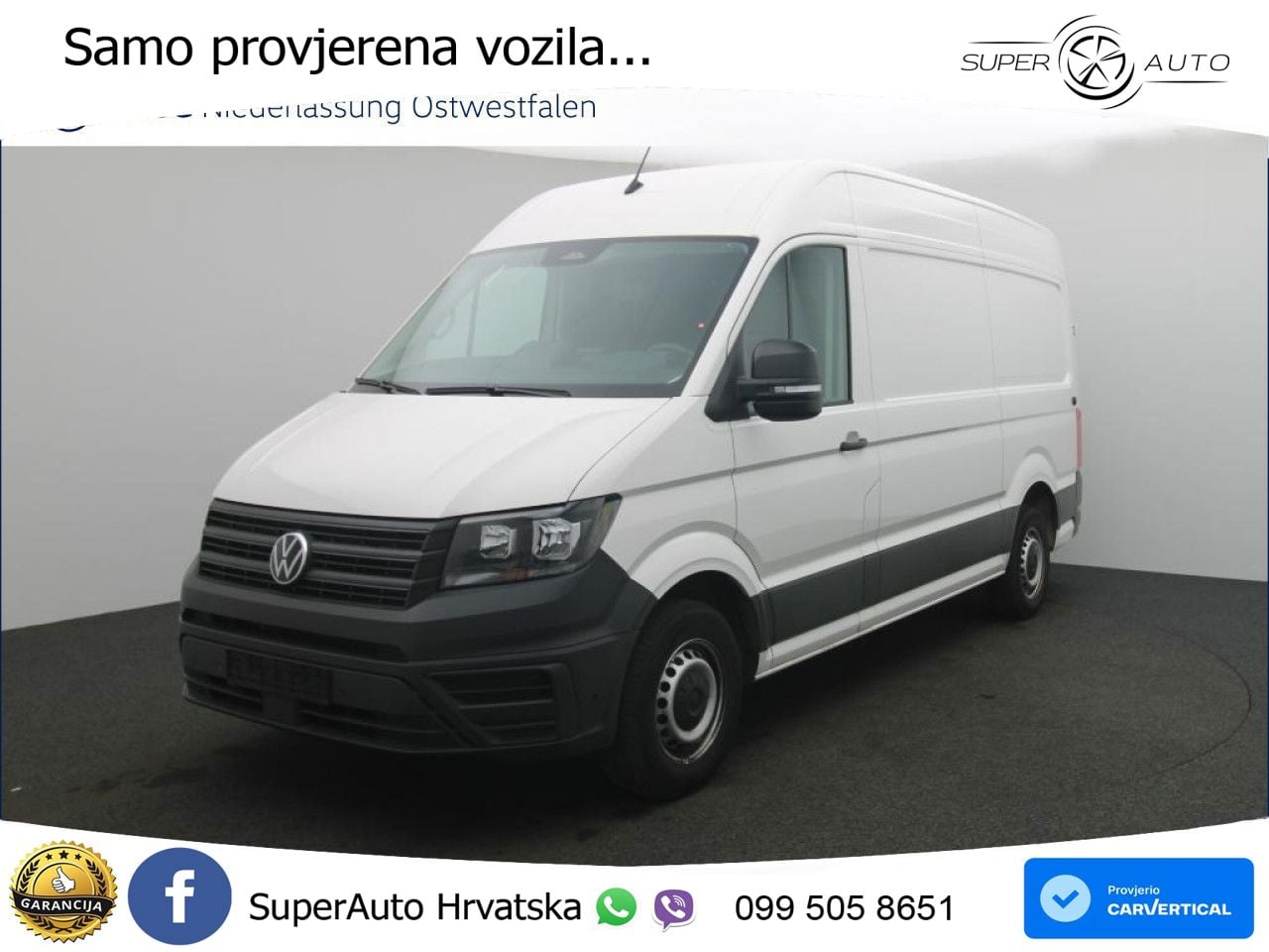Volkswagen Crafter Kasten mittlerer Radstand AHK Rear View 140 KS