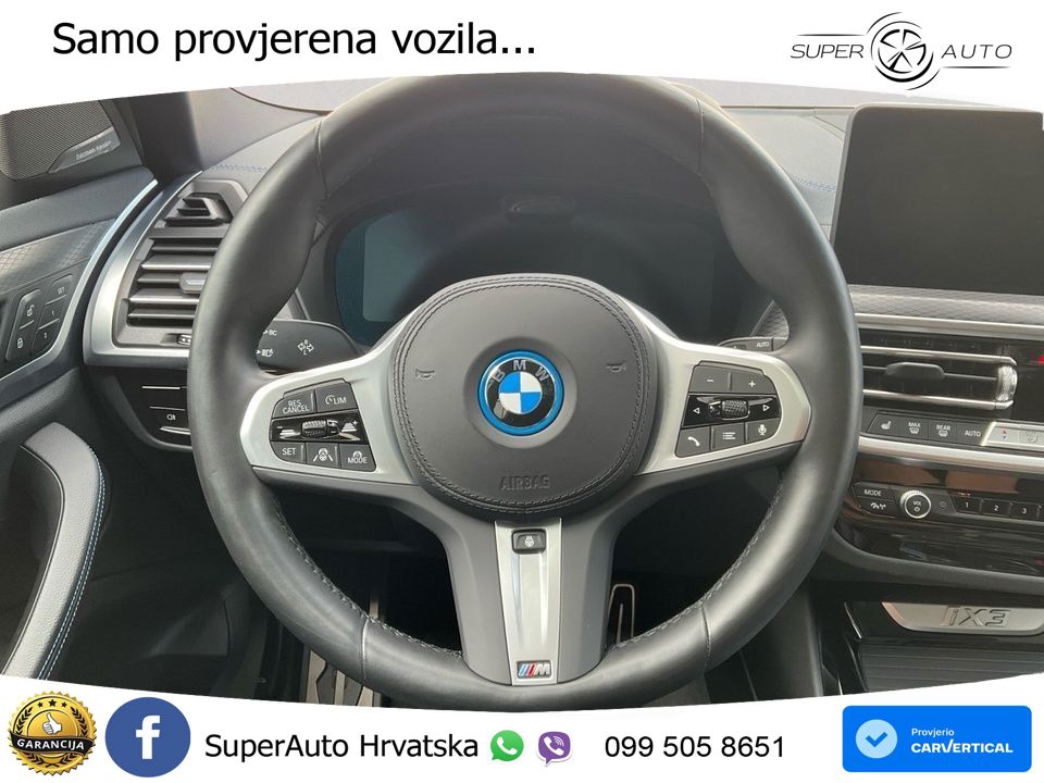 BMW iX3 80 kWh (286 KS) ACC+HEAD+GR SJED+360+PANO