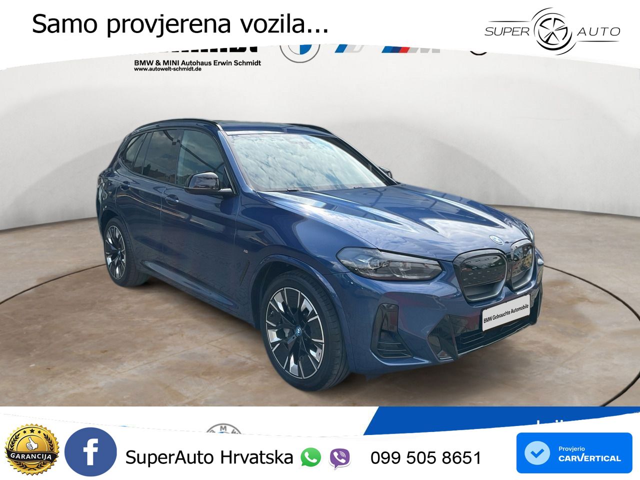 BMW iX3 80 kWh (286 KS) ACC+HEAD+GR SJED+360+PANO