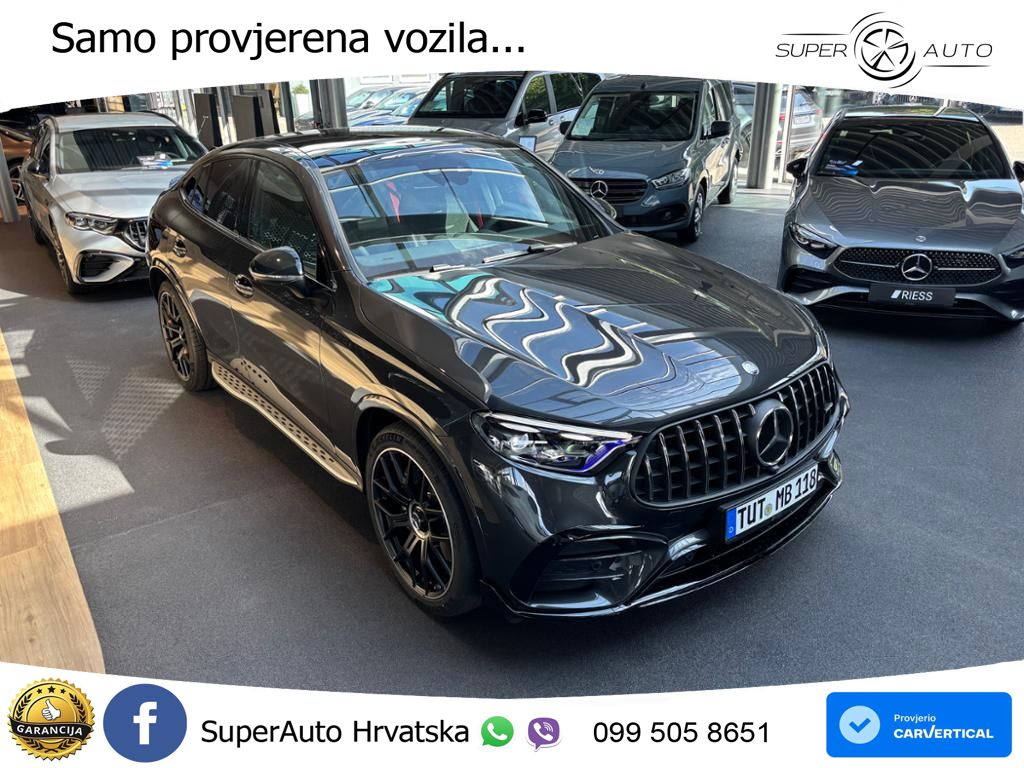 Mercedes GLC Coupe AMG 53 (449 KS) 4MATIC+ AMG SPEEDSHIFT TCT 9G ACC+GR SJED+360+PANO