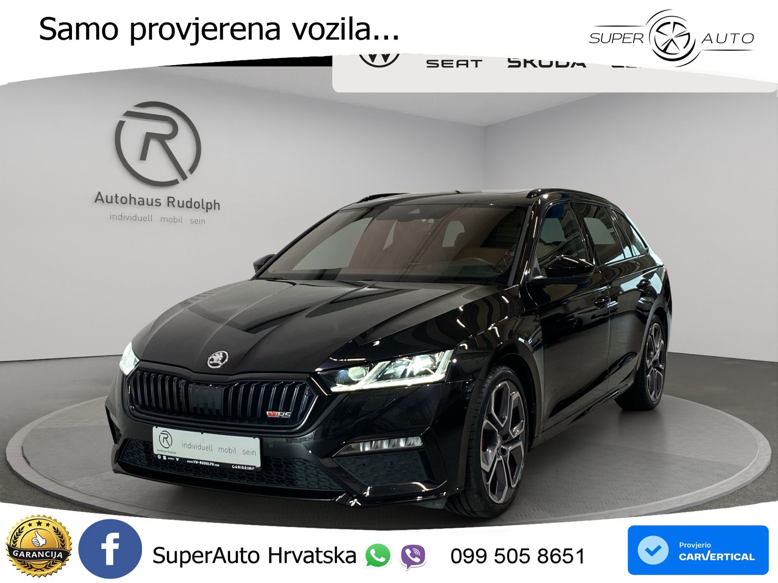Škoda Octavia Combi RS 2.0 TDI (200 KS) 4x4 DSG LED+GR SJED+ACC