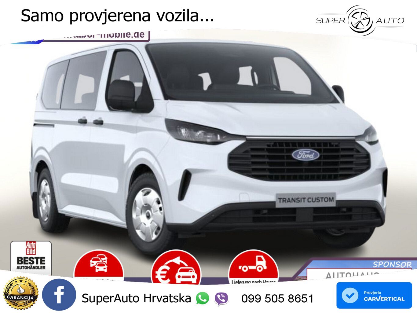 Ford Transit Custom Kombi Trend L1 SHZ Kam UVP-35%* 150 KS