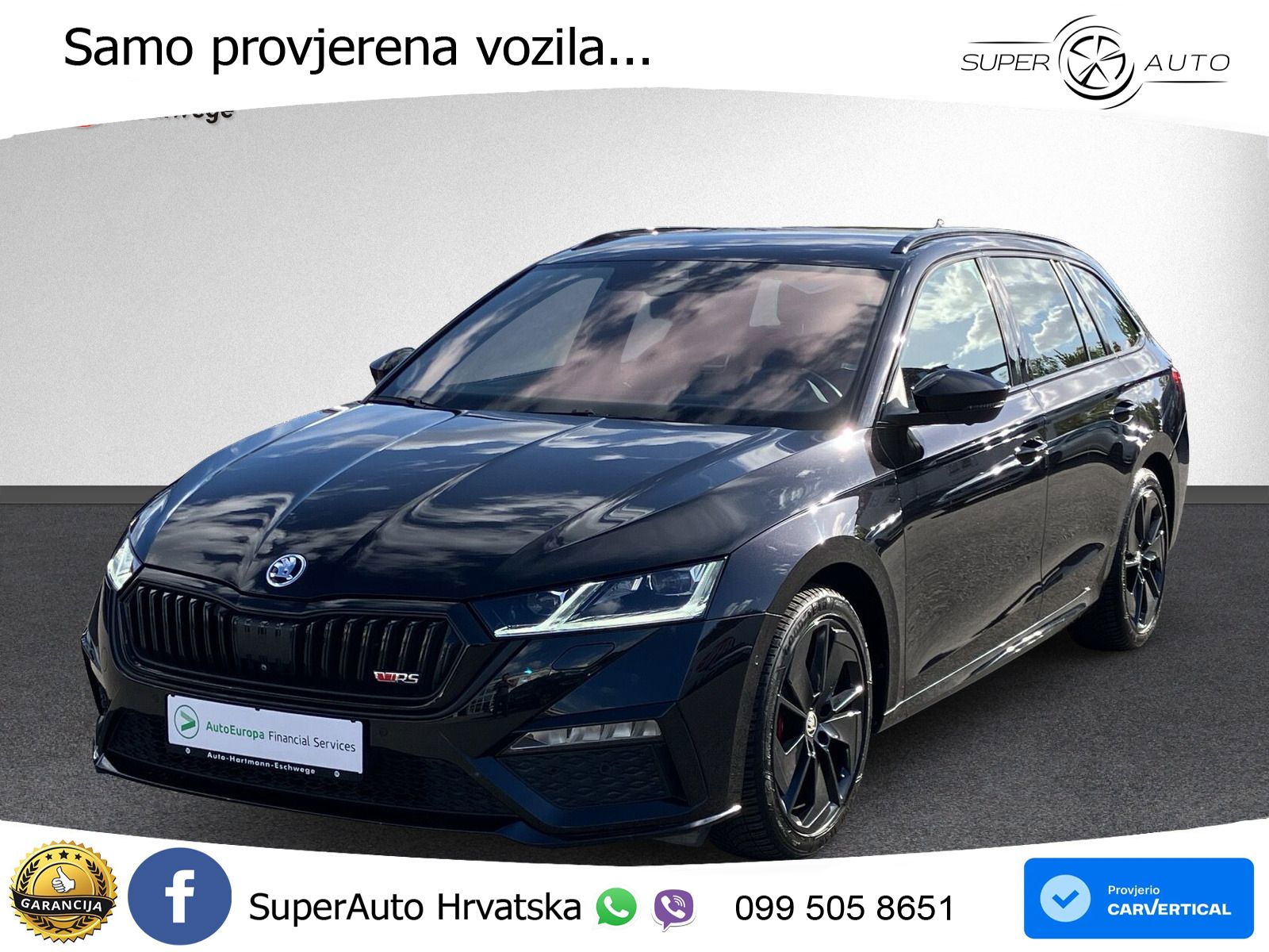 Škoda Octavia Combi RS 2.0 TDI (200 KS) 4x4 DSG LED+GR SJED+ACC