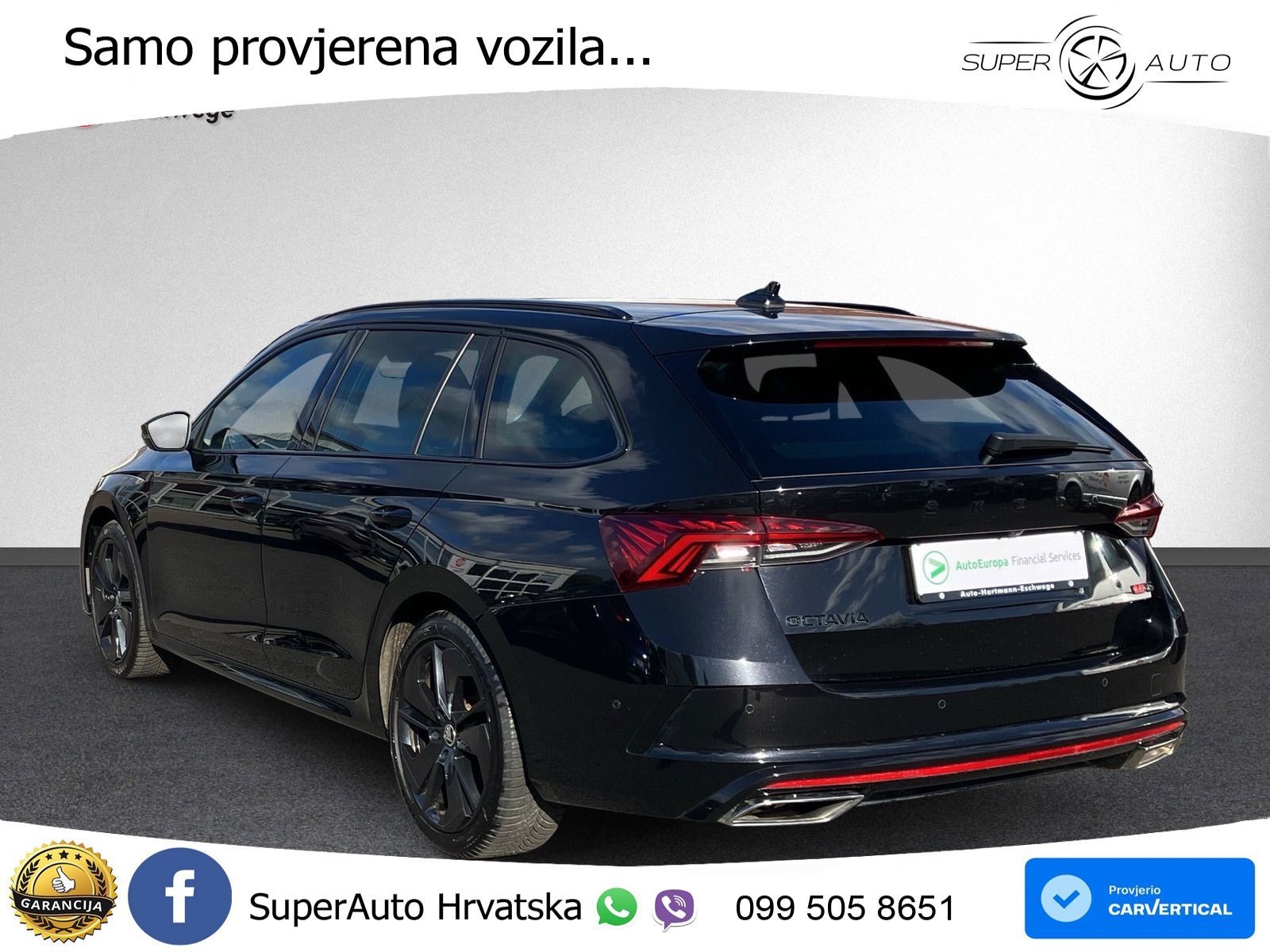 Škoda Octavia Combi RS 2.0 TDI (200 KS) 4x4 DSG LED+GR SJED+ACC