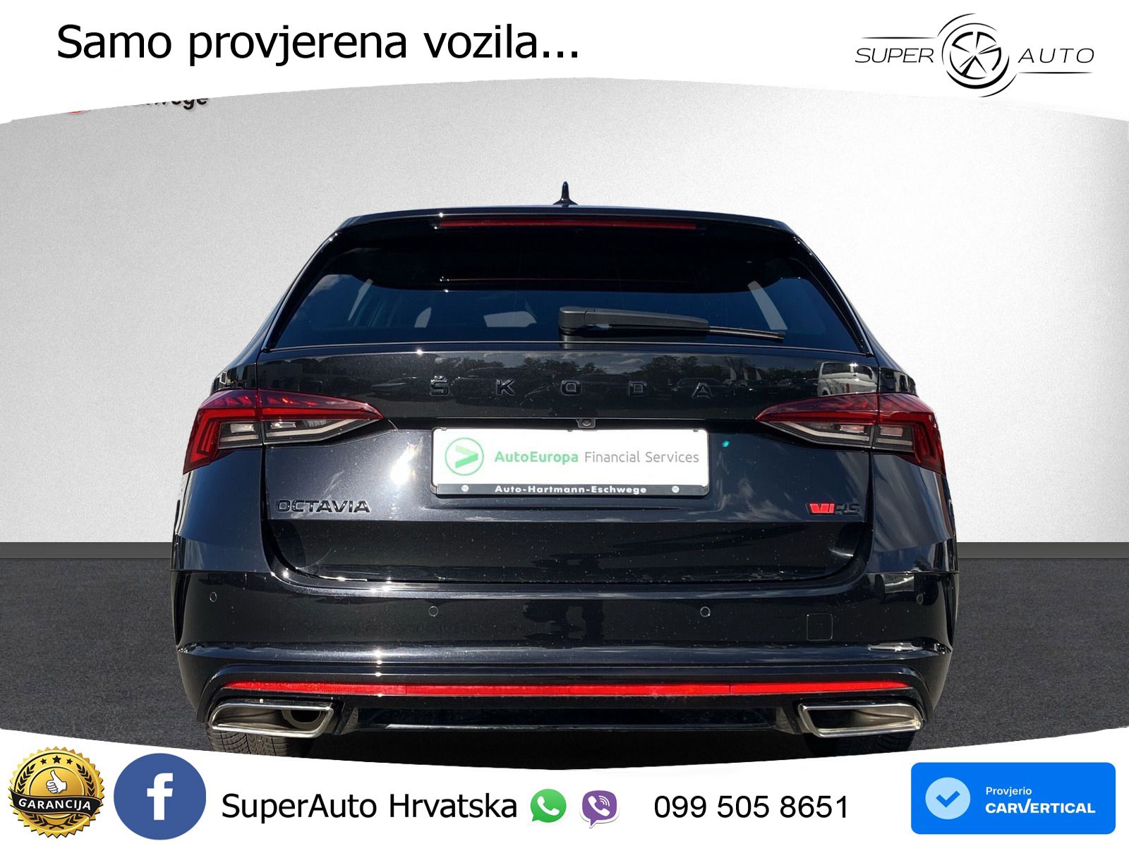 Škoda Octavia Combi RS 2.0 TDI (200 KS) 4x4 DSG LED+GR SJED+ACC