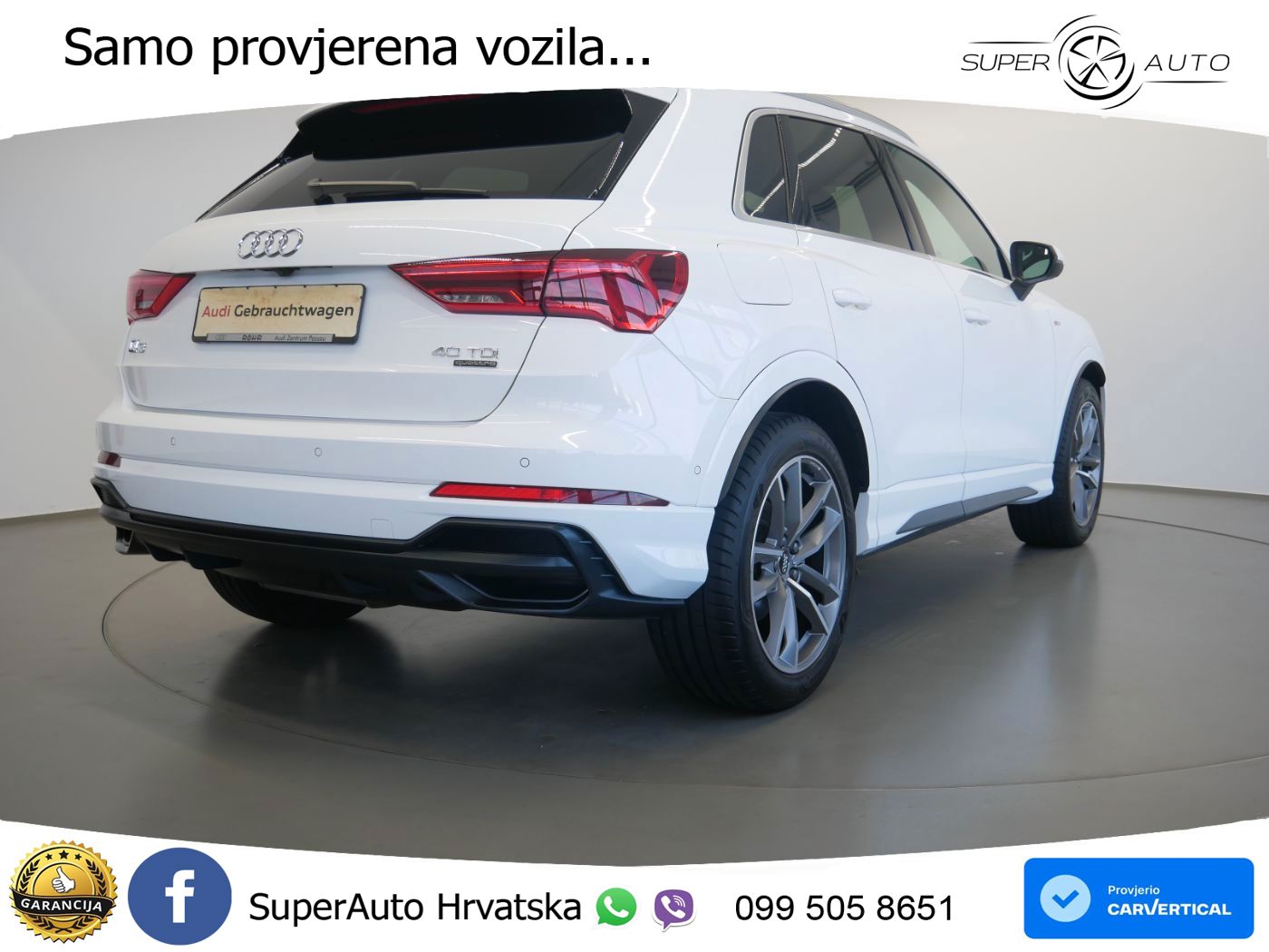 Audi Q3 40 TDI (190 KS) quattro S tronic S line LED+GR SJED+ACC