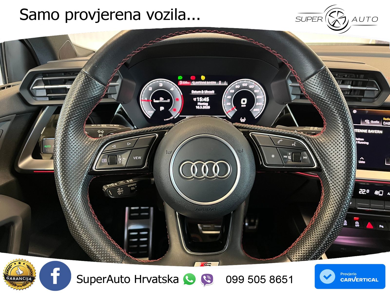 Audi A3 35 TDI (150 KS) S tronic S line LED+GR SJED+ACC
