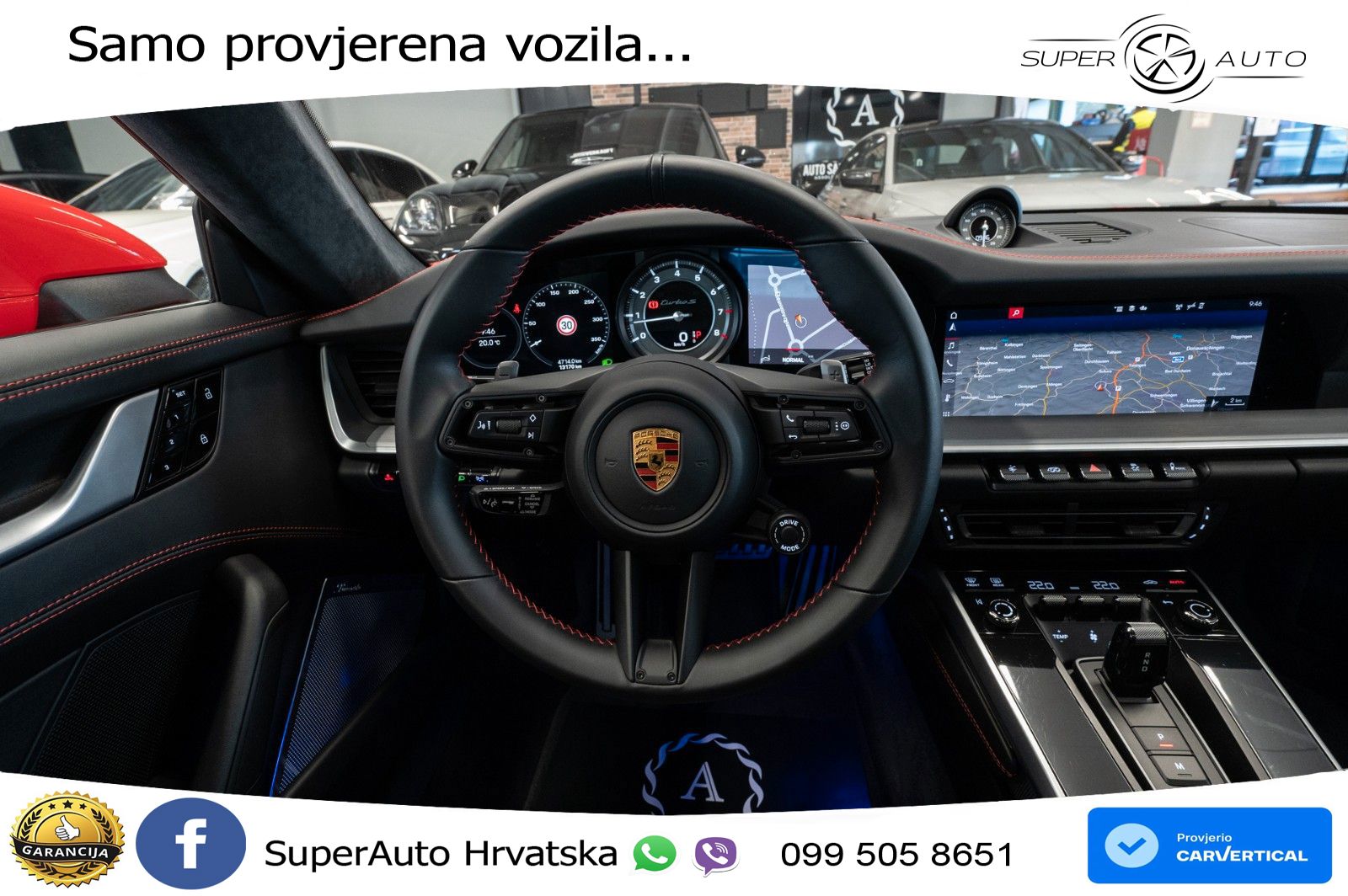 Porsche 911 Turbo S 3.8 (650 KS) PDK ZRAČNI+ACC+GR SJED+KAM+PANO