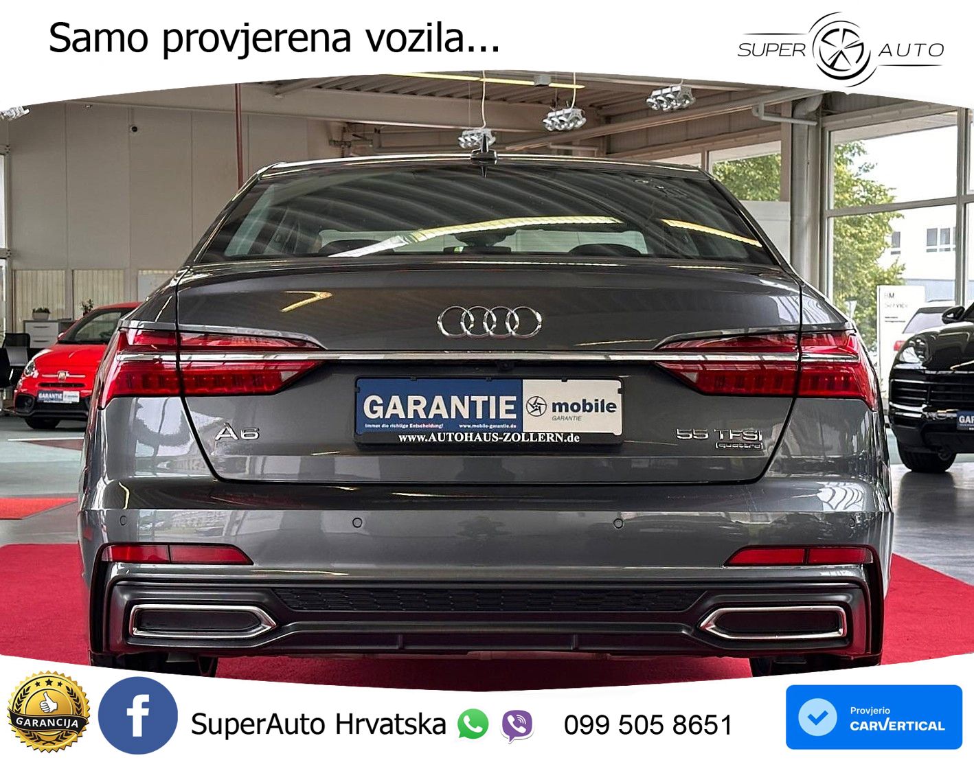Audi A6 55 TFSI V6 (340 KS) quattro S tronic S line ZRAČNI+ACC+GR SJED+KAM