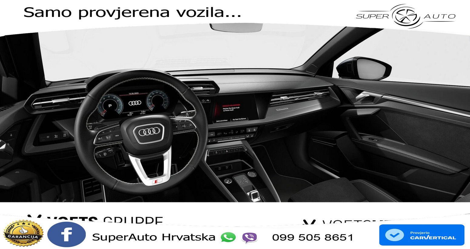 Audi A3 Limuzina 40 TFSI (190 KS) quattro S tronic S line LED+GR SJED+ACC
