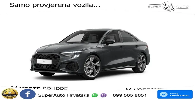 Audi A3 Limuzina 40 TFSI (190 KS) quattro S tronic S line LED+GR SJED+ACC