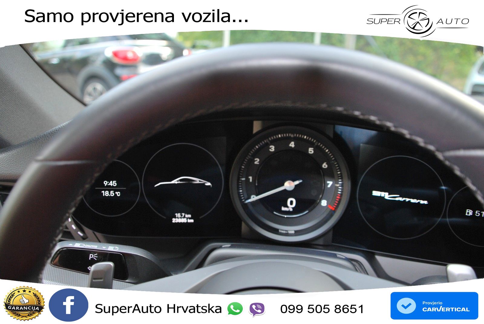 Porsche 911 Carrera 3.0 (385 KS) PDK ZRAČNI+ACC+GR SJED+KAM