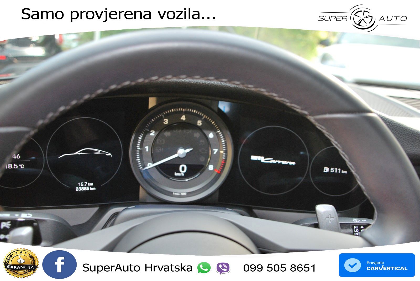 Porsche 911 Carrera 3.0 (385 KS) PDK ZRAČNI+ACC+GR SJED+KAM