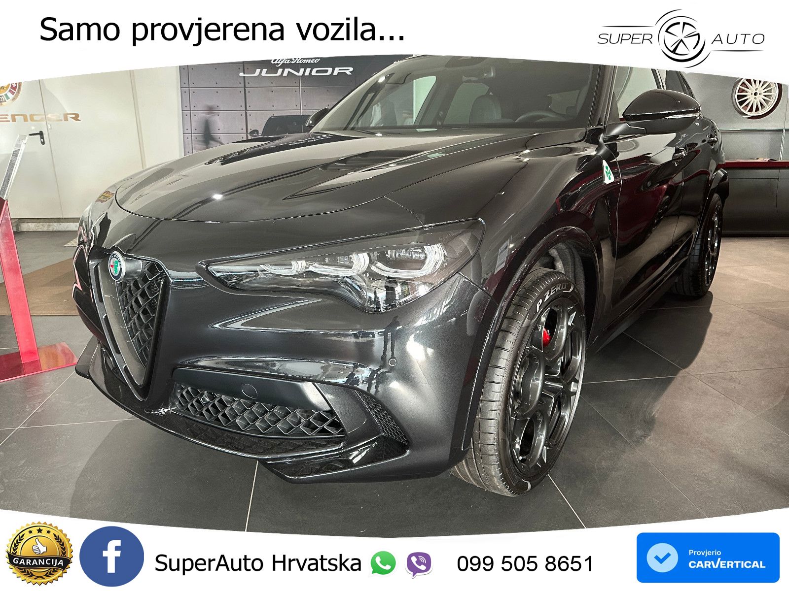 Alfa Romeo Stelvio Quadrifoglio 2.9 V6 Bi-Turbo (520 KS) Q4 Automatic LED+GR SJED+ACC