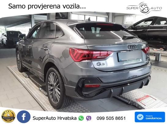 Audi Q3 Sportback 45 TFSI (245 KS) quattro S tronic 2x S line ACC+GR SJED+360+PANO