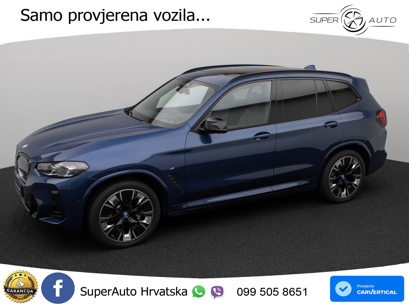 BMW iX3 80 kWh (286 KS) M Sport LED+GR SJED+ACC