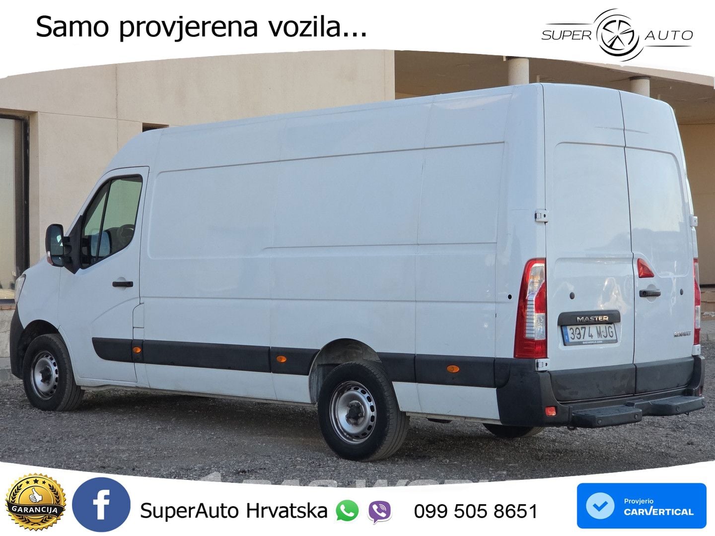 Renault Master 145PK ITV 07-2027 - L3H2 - LED - Aire aco 145 KS