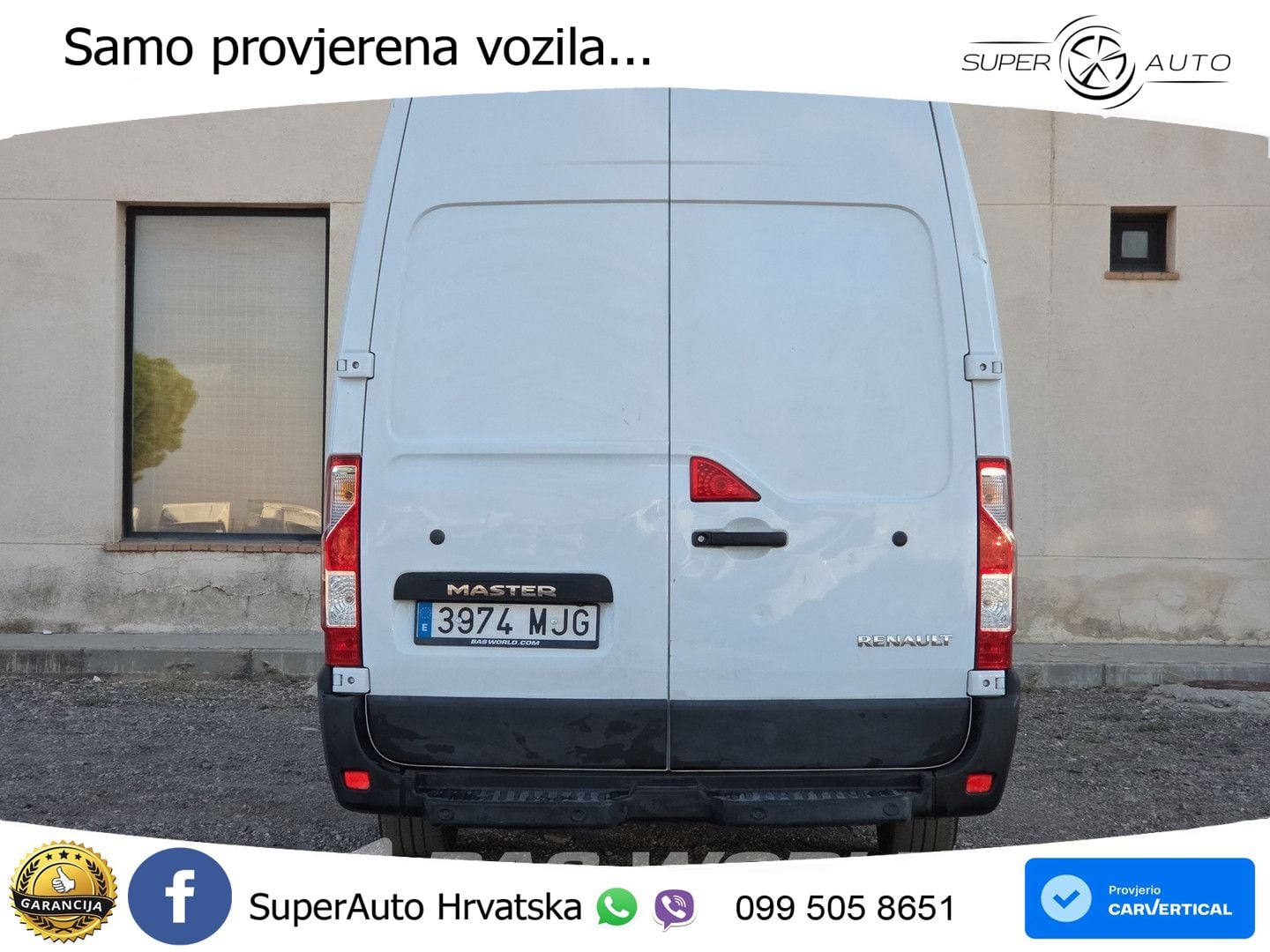 Renault Master 145PK ITV 07-2027 - L3H2 - LED - Aire aco 145 KS