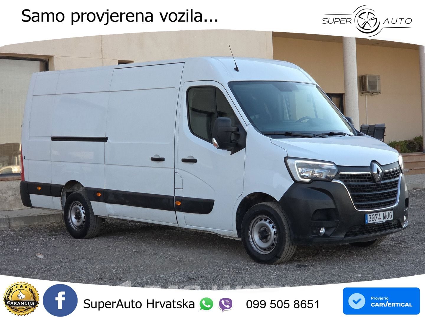 Renault Master 145PK ITV 07-2027 - L3H2 - LED - Aire aco 145 KS