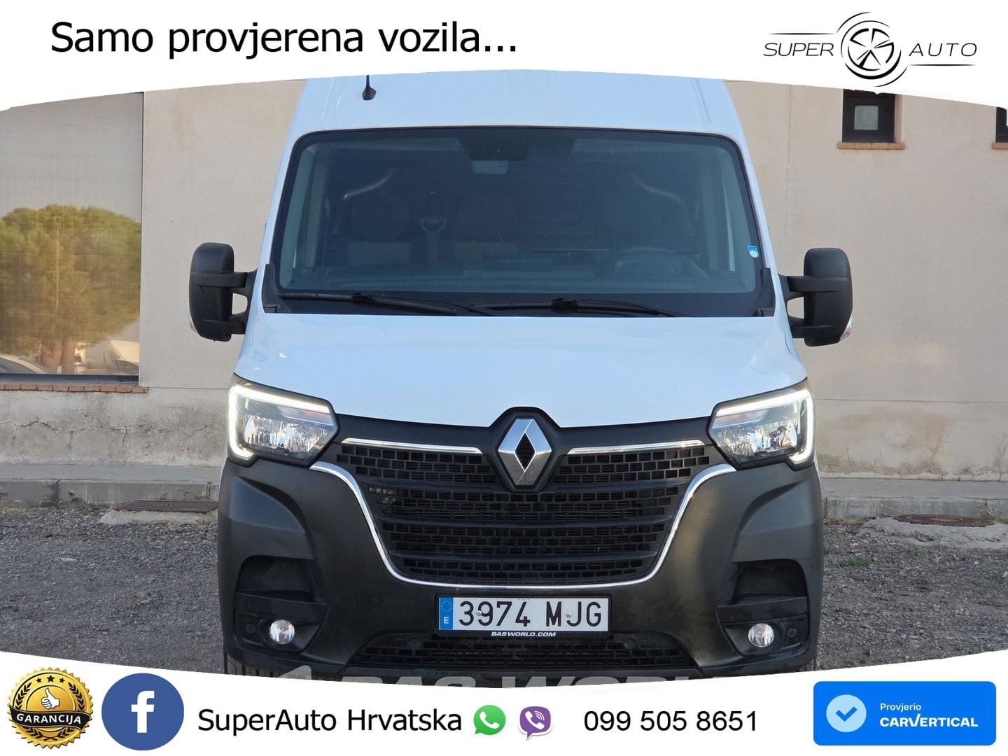Renault Master 145PK ITV 07-2027 - L3H2 - LED - Aire aco 145 KS