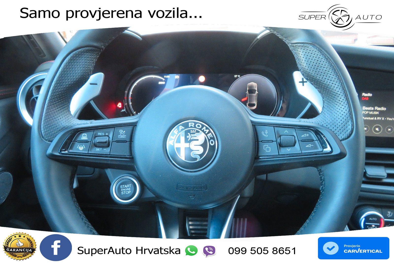 Alfa Romeo Giulia 2.0 Turbo (280 KS) Q4 Automatic LED+GR SJED+ACC