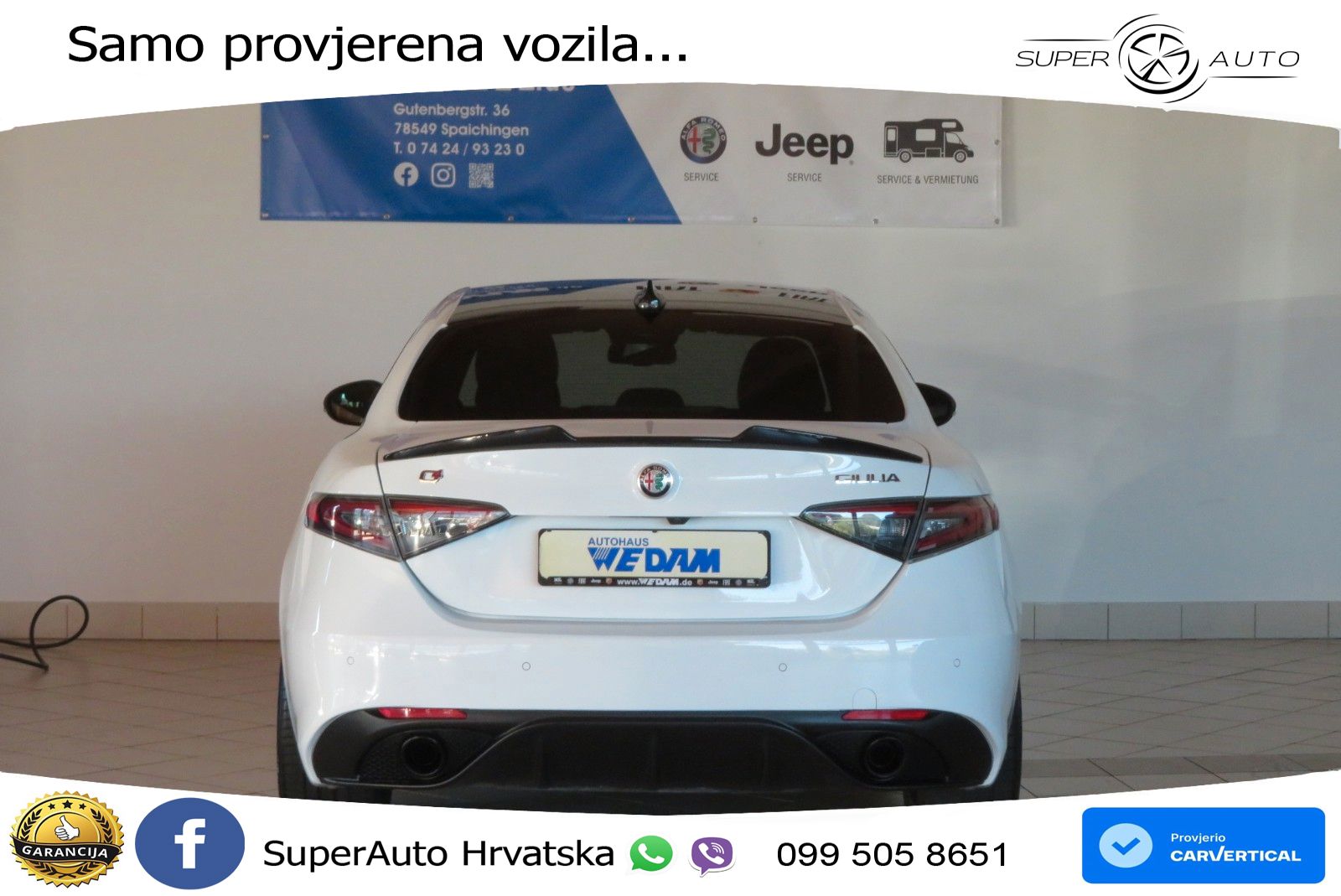 Alfa Romeo Giulia 2.0 Turbo (280 KS) Q4 Automatic LED+GR SJED+ACC