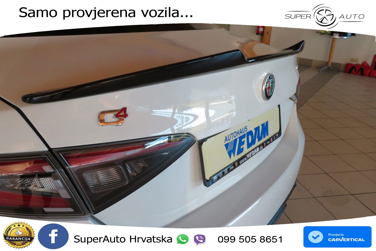Alfa Romeo Giulia 2.0 Turbo (280 KS) Q4 Automatic LED+GR SJED+ACC
