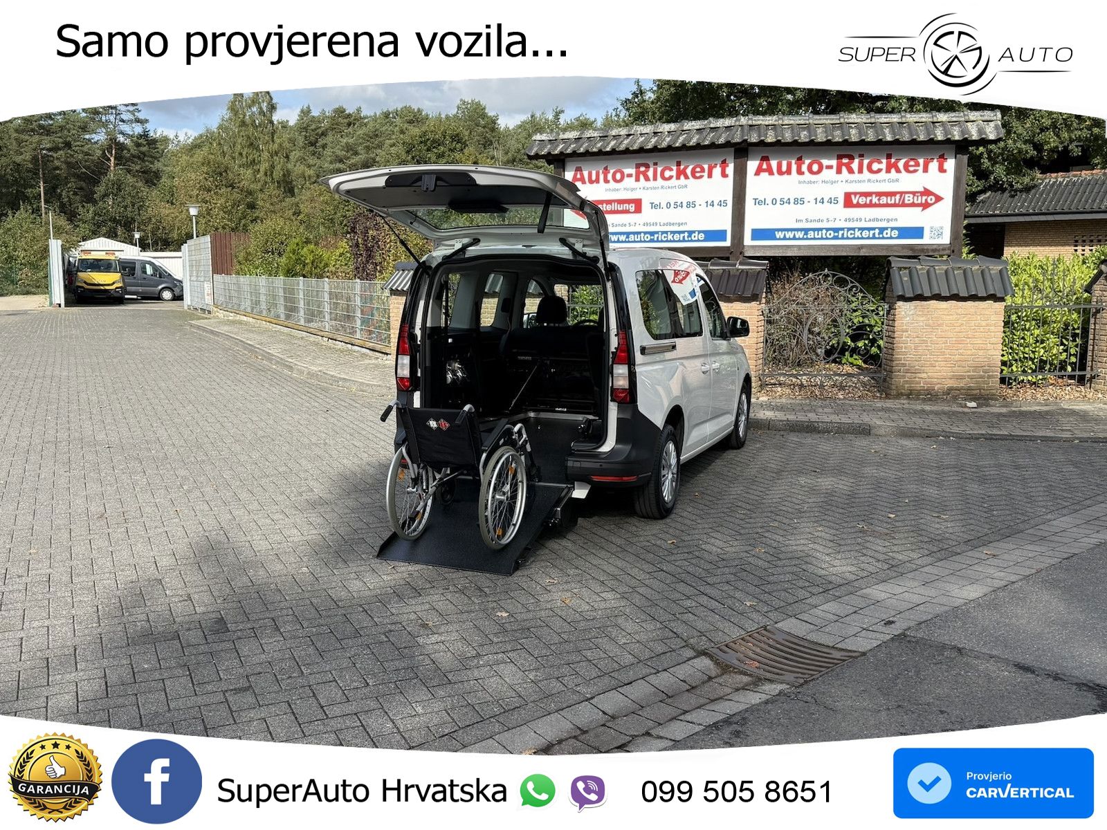 Volkswagen Caddy | Neuer Rollstuhlumbau | Tempomat | Klima 102 KS