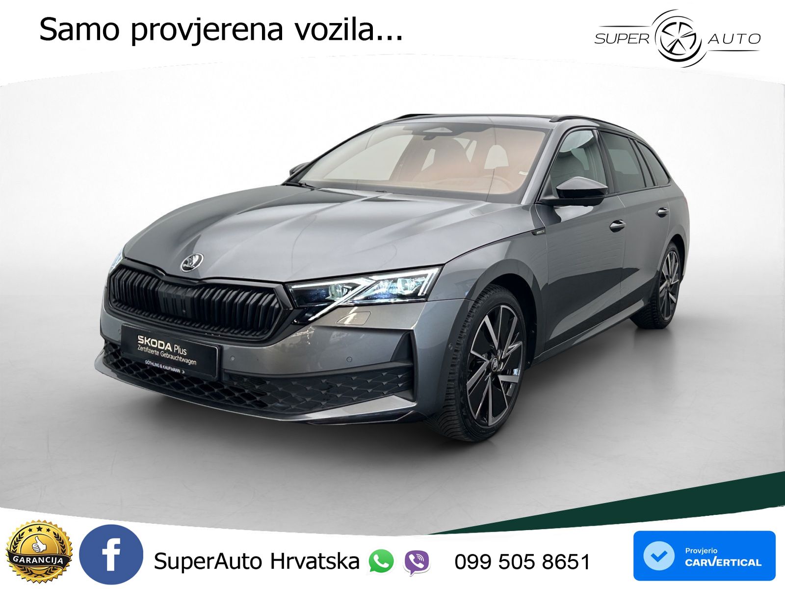 Škoda Octavia Combi 2.0 TDI (150 KS) DSG SportLine LED+GR SJED+ACC