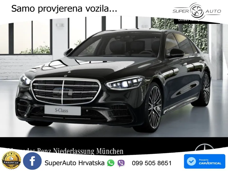 Mercedes S 450d (367 KS) EQ Boost 4MATIC 9G-TRONIC AMG LED+GR SJED+ACC