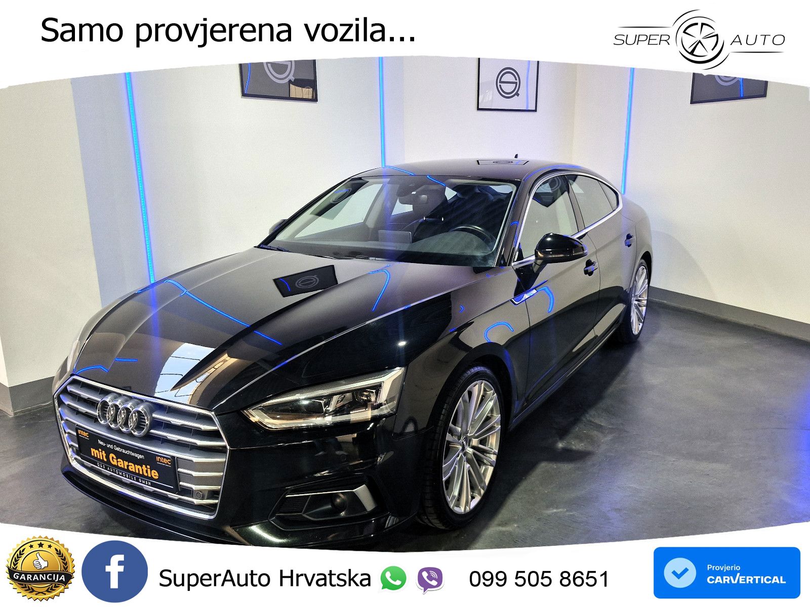 Audi A5 Sportback 40 TDI (190 KS) S tronic LED+GR SJED+ACC
