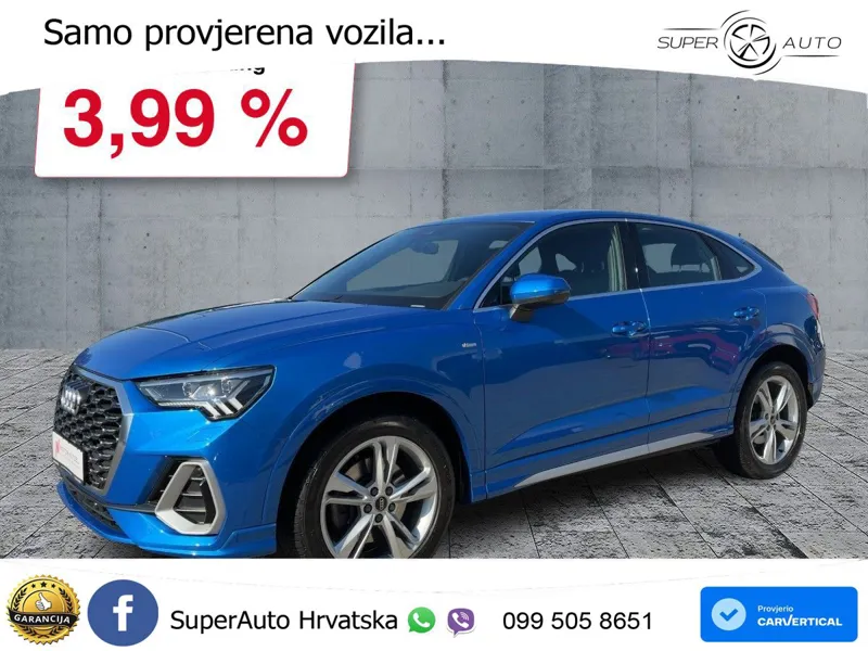 Audi Q3 Sportback 40 TFSI (190 KS) quattro S tronic S line MATRIX+GR SJED+KAM