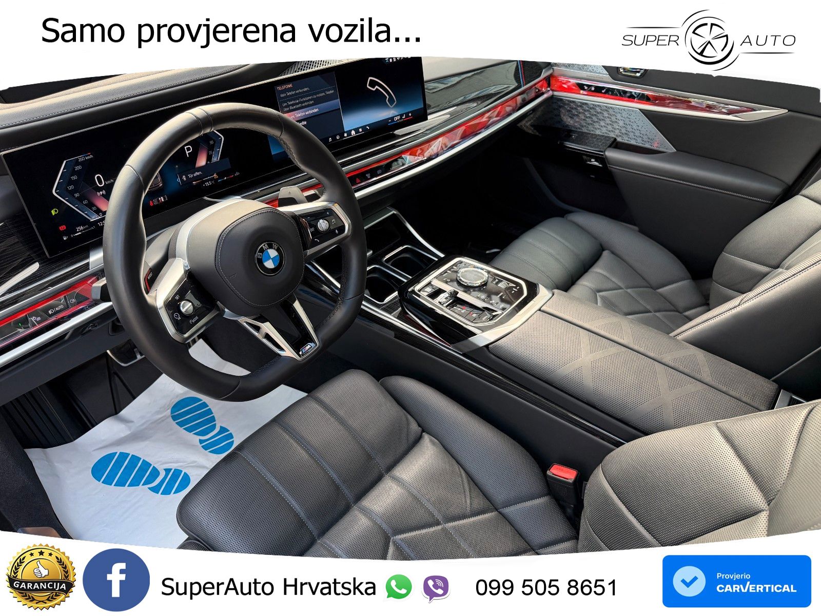 BMW 740d (299 KS) xDrive Steptronic M Sport ZRAČNI+ACC+GR SJED+KAM+PANO