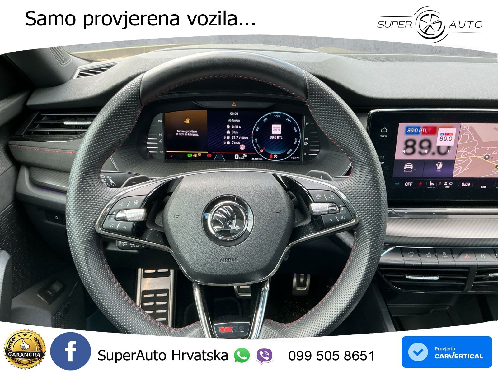 Škoda Octavia Combi RS 2.0 TDI (200 KS) DSG LED+GR SJED+ACC
