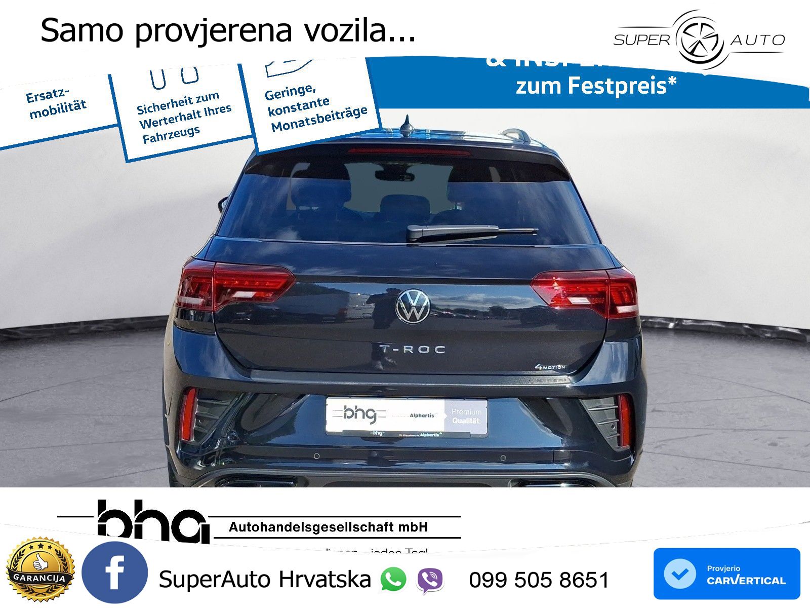 Volkswagen T-Roc 2.0 TSI (190 KS) 4M DSG R-Line LED+GR SJED+ACC