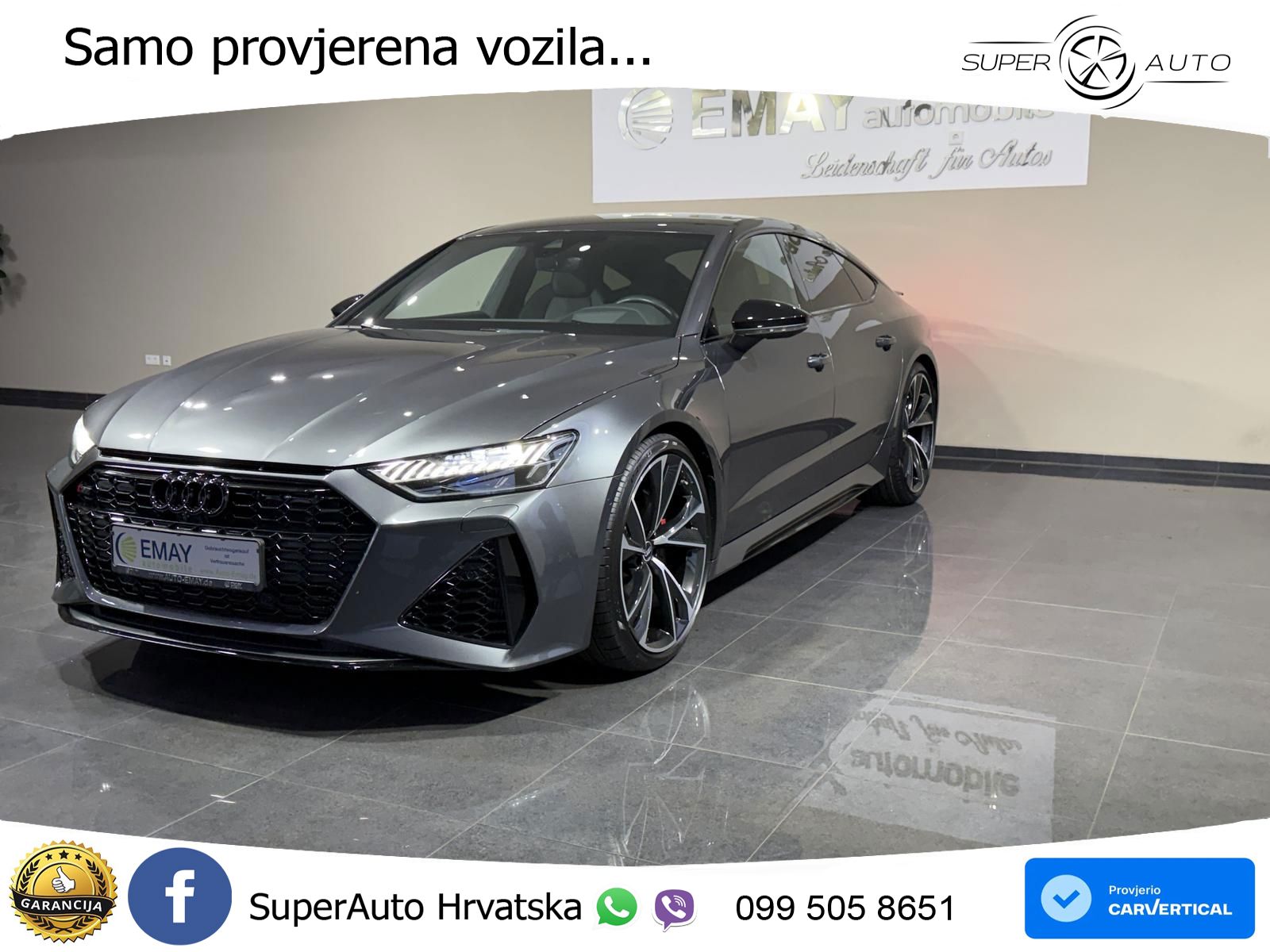 Audi RS7 4.0 TFSI V8 (600 KS) quattro tiptronic MATRIX+GR SJED+KAM