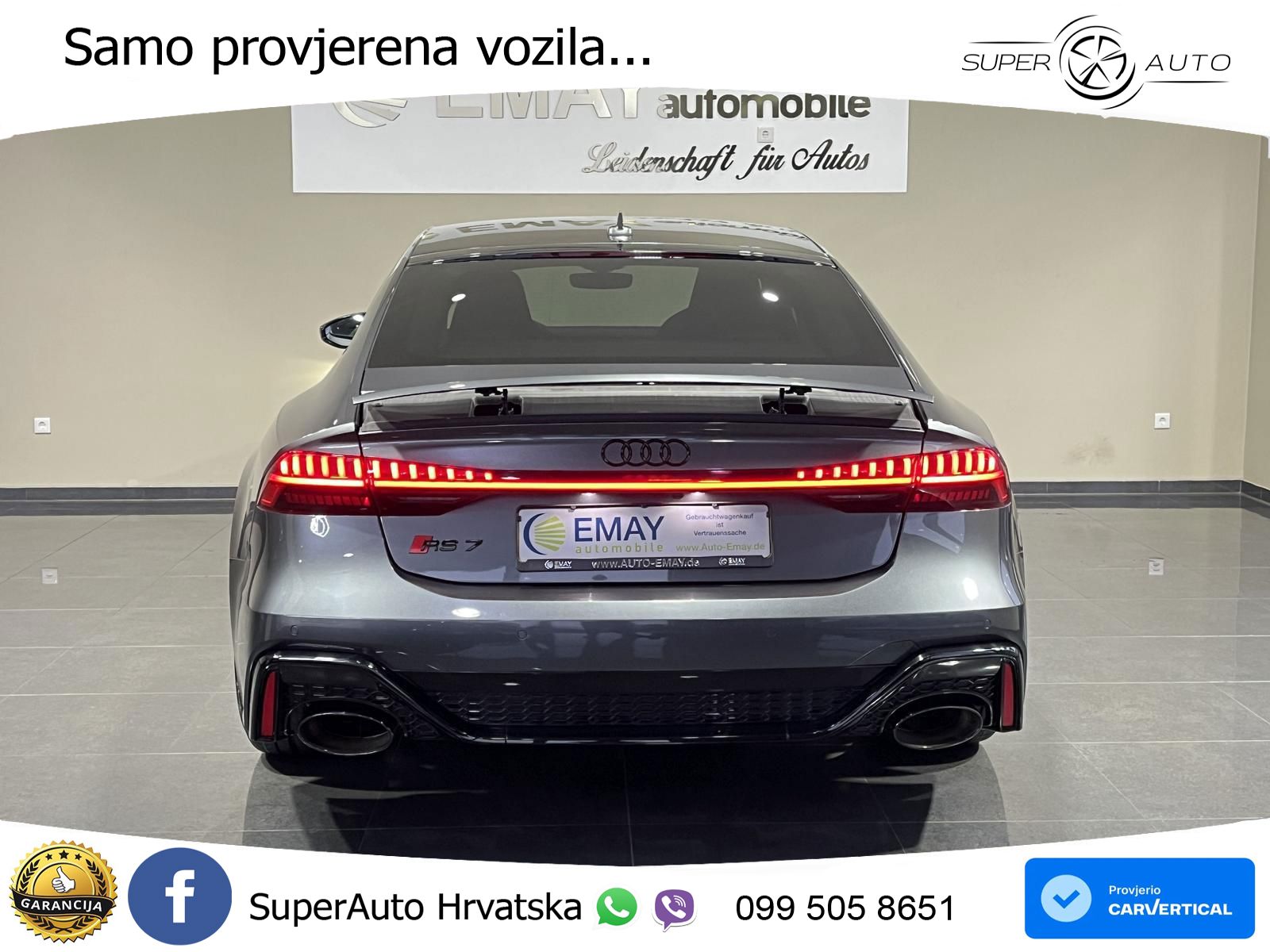 Audi RS7 4.0 TFSI V8 (600 KS) quattro tiptronic MATRIX+GR SJED+KAM