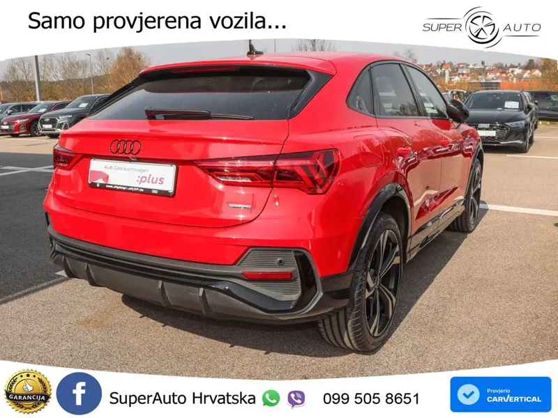 Audi Q3 Sportback 45 TFSI (245 KS) quattro S tronic S line ACC+GR SJED+360+PANO