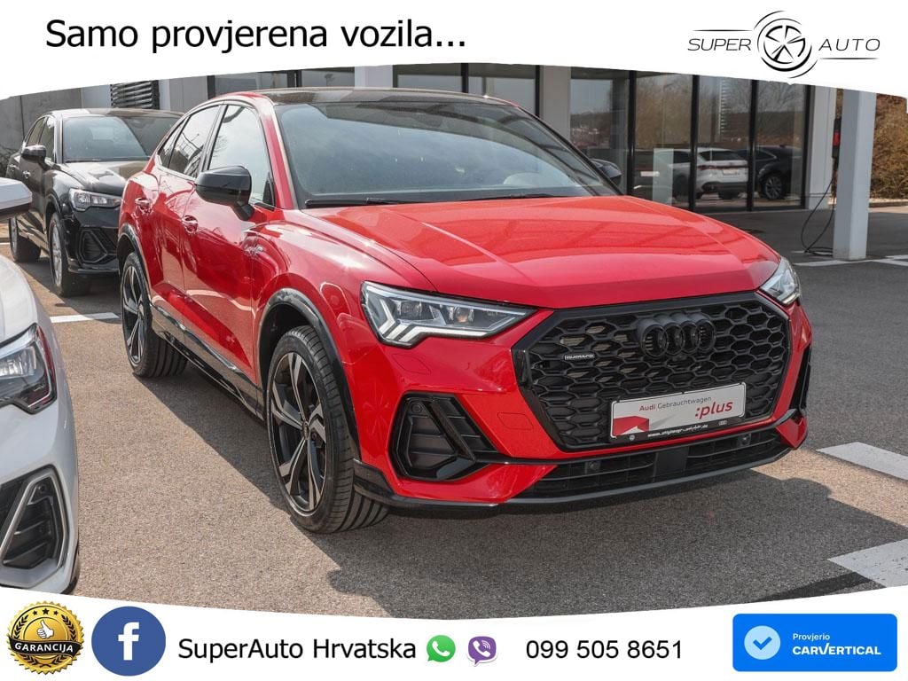 Audi Q3 Sportback 45 TFSI (245 KS) quattro S tronic S line ACC+GR SJED+360+PANO