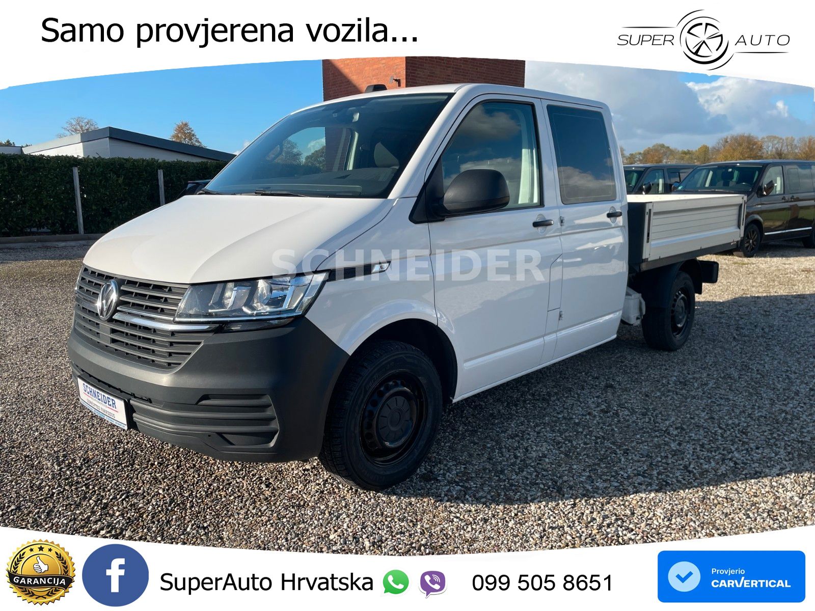 Volkswagen T6.1 Transporter DoKa Pritsche/ 1-Hand/ TÜV neu 150 KS
