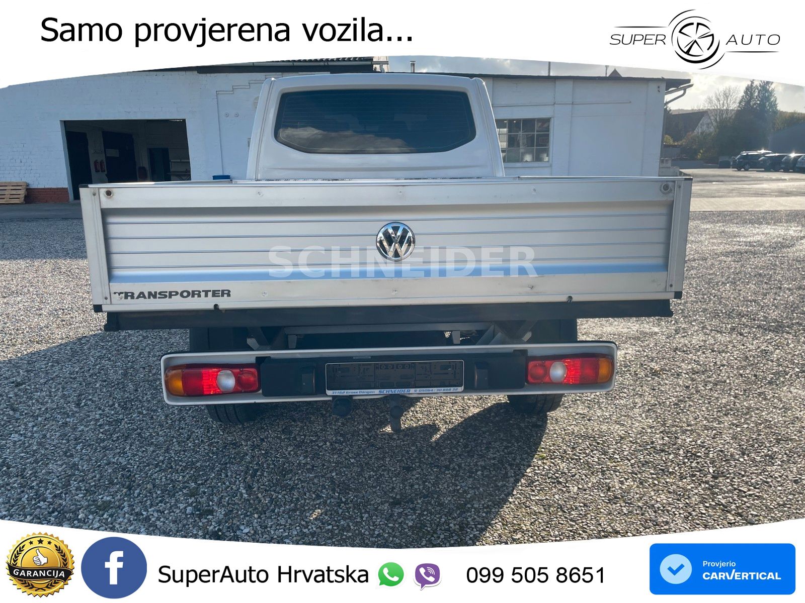 Volkswagen T6.1 Transporter DoKa Pritsche/ 1-Hand/ TÜV neu 150 KS