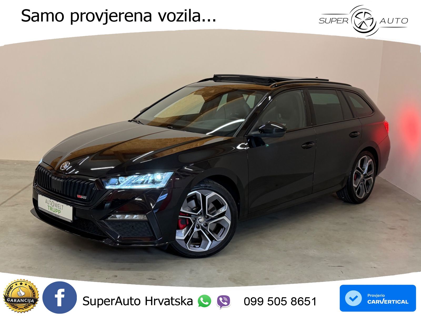 Škoda Octavia Combi RS 2.0 TSI (245 KS) DSG LED+GR SJED+ACC
