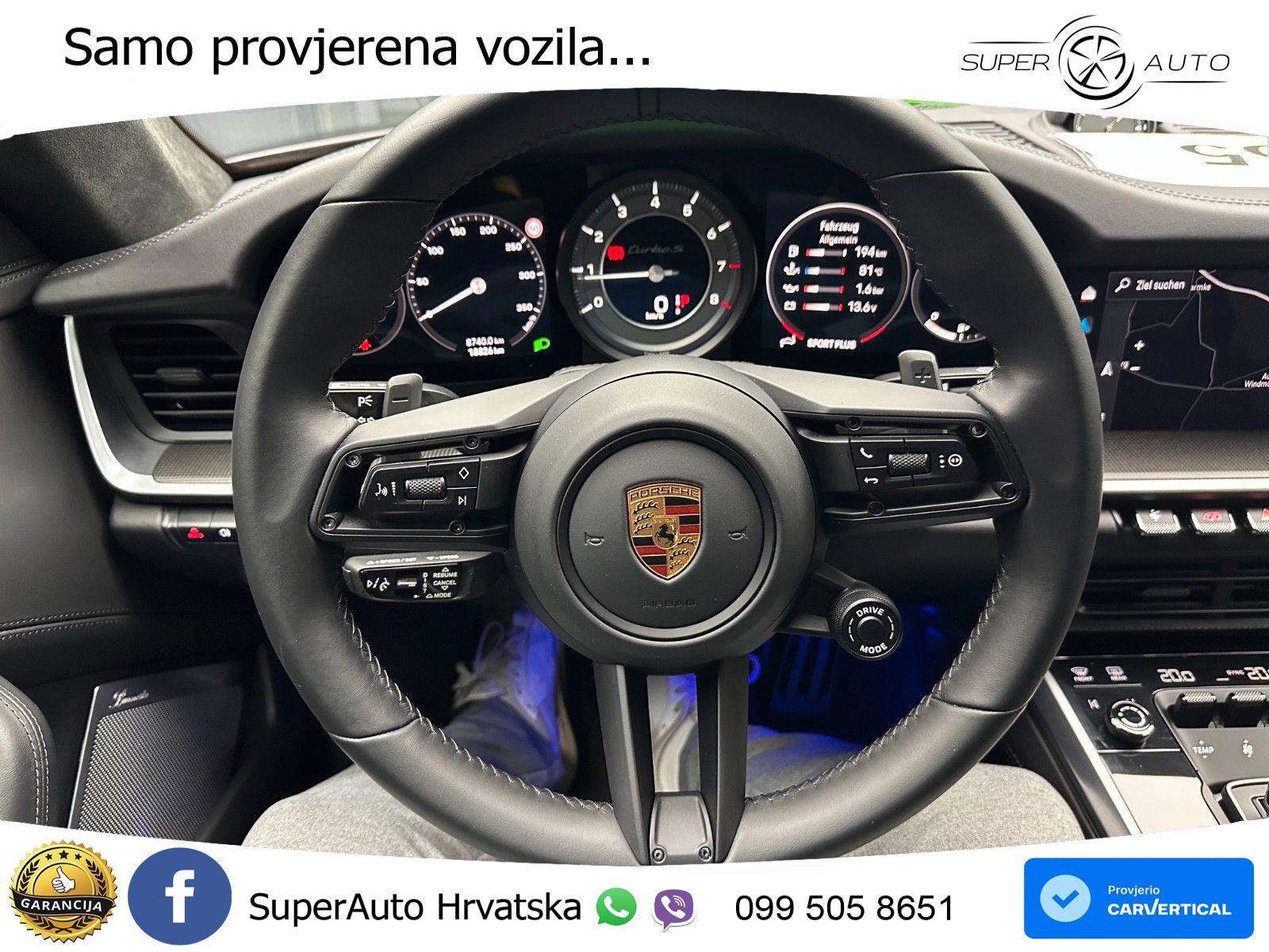 Porsche 911 Turbo S 3.8 (650 KS) PDK ZRAČNI+ACC+GR SJED+KAM