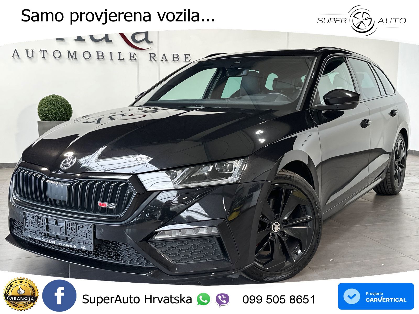 Škoda Octavia Combi RS 2.0 TDI (200 KS) 4x4 DSG LED+GR SJED+ACC