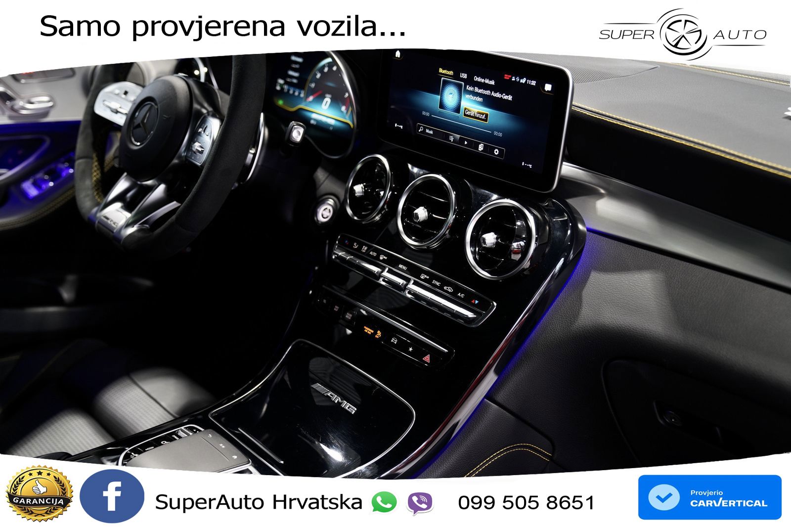 Mercedes AMG GLC 63 V8 (476 KS) 4MATIC+ MCT ACC+GR SJED+360+PANO