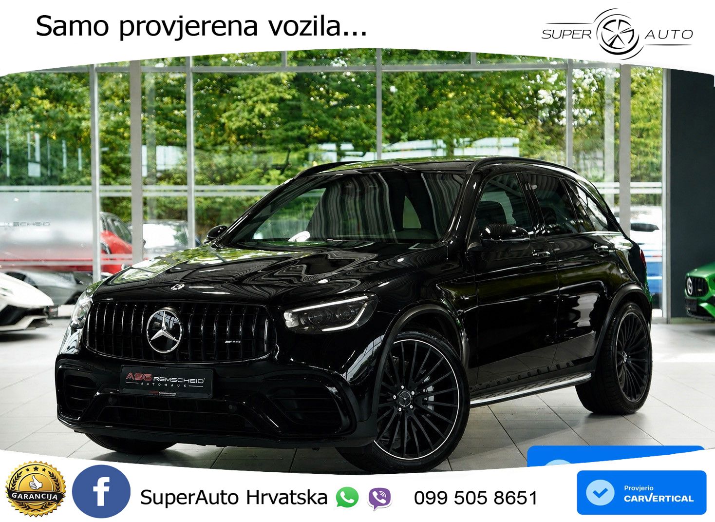 Mercedes AMG GLC 63 V8 (476 KS) 4MATIC+ MCT ACC+GR SJED+360+PANO